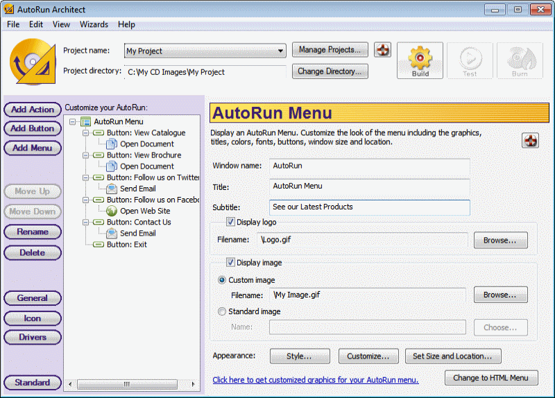 AutoRun Architect software